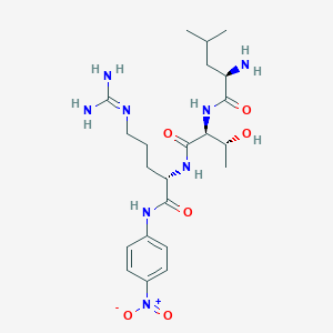 Chemical structure of H-D-Leu-Thr-Arg-pNA acetate salt