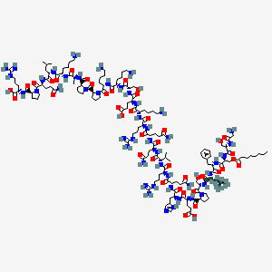 Chemical structure of ([¹³C₆]Leu⁵)-Ghrelin (human)