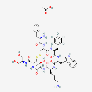 Chemical structure of ([ring-D₅]Phe³)-Octreotide