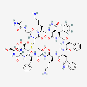 Chemical structure of ([ring-D₅]Phe⁶)-Somatostatin-14