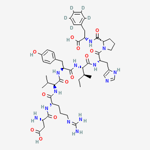 Chemical structure of ([ring-D₅]Phe⁸)-Angiotensin II