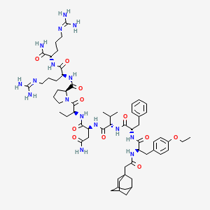 Chemical structure of (1-Adamantaneacetyl¹,D-Tyr(Et)²,Val⁴,Abu⁶, Arg⁸,⁹)-Vasopressin
