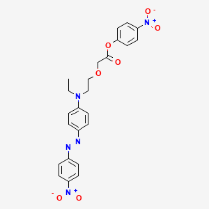 Chemical structure of (2-{Ethyl-[4-(4-nitro-phenylazo)-phenyl]-amino}-ethoxy)-acetic acid-4-nitro-phenyl ester