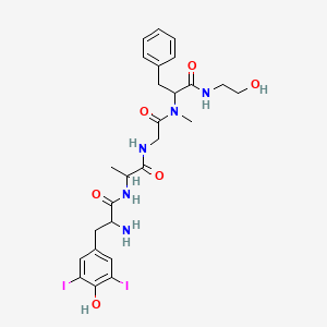 Chemical structure of (3,5-Diiodo-Tyr¹,D-Ala²,N-Me-Phe⁴,glycinol⁵)-Enkephalin