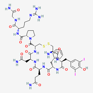 Chemical structure of (3,5-Diiodo-Tyr²,Arg⁸)-Vasopressin