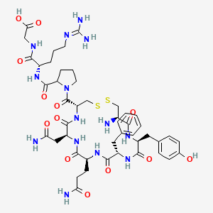 Chemical structure of Argipressin, gly(OH9)-