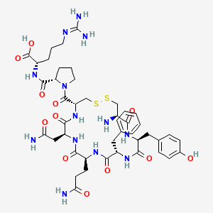 Chemical structure of argipressin, des-GlyNH2(9)-