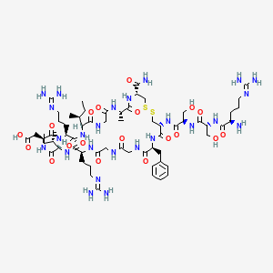 Chemical structure of (Cys¹⁸)-Atrial Natriuretic Factor (4-18) amide (mouse, rabbit, rat)