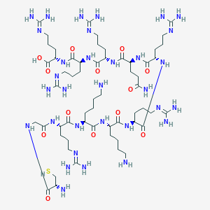Chemical structure of (Cys⁴⁷)-HIV-1 tat Protein (47-57)
