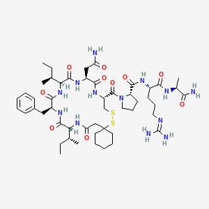 Chemical structure of (d(CH₂)₅¹,D-Ile²,Ile⁴,Arg⁸,Ala-NH₂⁹)-Vasopressin
