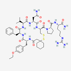 Chemical structure of (d(CH₂)₅¹,D-Tyr(Et)²,Val⁴,Arg⁸,des-Gly⁹)-Vasopressin