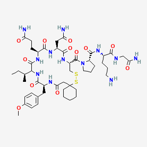 Chemical structure of (d(CH₂)₅¹,Tyr(Me)²,Orn⁸)-Oxytocin