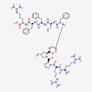 Chemical structure of (D-Arg⁰,Hyp³,D-Phe⁷)-Bradykinin