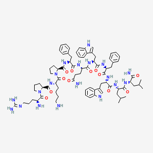 Chemical structure of Substance P, phe(5)-trp(7,9)-leu(11)-