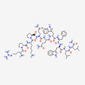 Chemical structure of (D-Arg¹,D-Pro²,D-Trp⁷,⁹,Leu¹¹)-Substance P