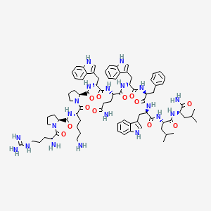 Chemical structure of (D-Arg¹,D-Trp⁵,⁷,⁹,Leu¹¹)-Substance P