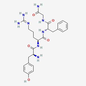 Chemical structure of (D-Arg²)-Dermorphin (1-4) amide