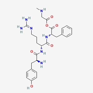 Chemical structure of (D-Arg²,Sar⁴)-Dermorphin (1-4)
