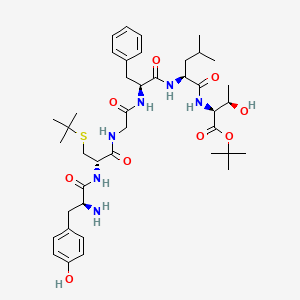 Chemical structure of (D-Cys(tBu)²,Thr(tBu)⁶)-Leu-Enkephalin-Thr