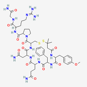 Chemical structure of (Deamino-Pen¹,Tyr(Me)²,Arg⁸)-Vasopressin