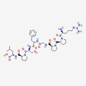 Chemical structure of (Des-Arg⁹,Leu⁸)-Bradykinin