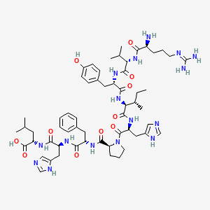 Chemical structure of (Des-Asp¹)-Angiotensin I