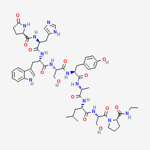 Chemical structure of (Des-Gly¹⁰,D-Ala⁶,Pro-NHEt⁹)-LHRH (sea bream)