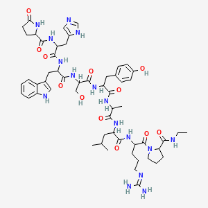 Chemical structure of (Des-Gly¹⁰,D-Ala⁶,Pro-NHEt⁹)-LHRH