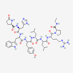 Chemical structure of (Des-Gly¹⁰,Des-Ser⁴,D-Leu⁶,Pro-NHEt⁹)-LHRH