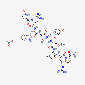 Chemical structure of (Des-Gly¹⁰,D-His²,D-Ser(tBu)⁶,Pro-NHEt⁹)-LHRH