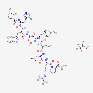 Chemical structure of (Des-Gly¹⁰,D-Leu⁶,D-Leu⁷,Pro-NHEt⁹)-LHRH