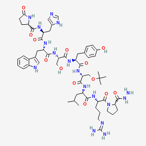 Chemical structure of (Des-Gly¹⁰,D-Ser(tBu)⁶,Pro-NHNH₂⁹)-LHRH