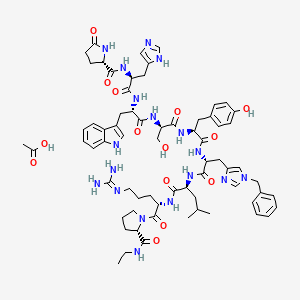 Chemical structure of (Des-Gly¹⁰,D-Ser⁴,D-His(Bzl)⁶,Pro-NHEt⁹)-LHRH