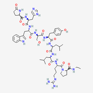 Chemical structure of (Des-Gly¹⁰,D-Ser⁴,D-Leu⁶,Pro-NHEt⁹)-LHRH