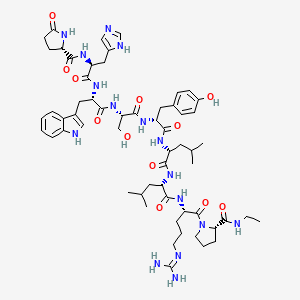 Chemical structure of (Des-Gly¹⁰,D-Tyr⁵,D-Leu⁶,Pro-NHEt⁹)-LHRH