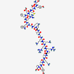 Chemical structure of (Des-His⁶)-ACTH (1-24) (human, bovine, rat)