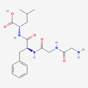Chemical structure of (Des-Tyr¹)-Leu-Enkephalin