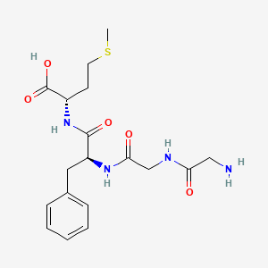 Chemical structure of (Des-Tyr¹)-Met-Enkephalin