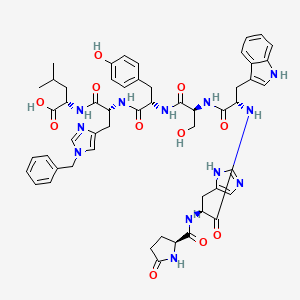 Chemical structure of (D-His(Bzl)⁶)-LHRH (1-7) (free acid)