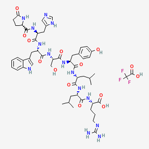 Chemical structure of (D-Leu⁶)-LHRH (1-8) (free acid)