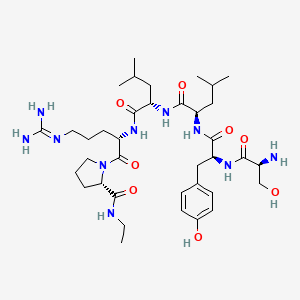 Chemical structure of (D-Leu⁶,Pro-NHEt⁹)-LHRH (4-9)