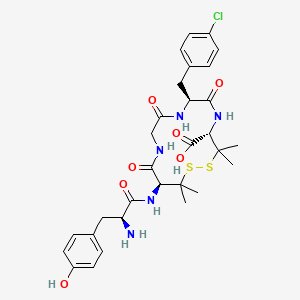 Chemical structure of Enkephalin, pen(2,5)-4-chloro-phe(4)-