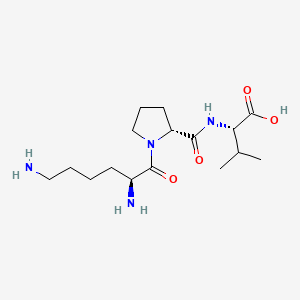 Chemical structure of L-Valine, L-lysyl-D-prolyl-