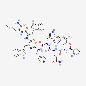 Chemical structure of (D-Pro⁴,D-Trp⁷,⁹,¹⁰)-Substance P (4-11)