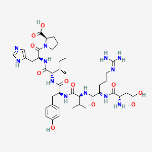Chemical structure of (D-Pro⁷)-Angiotensin I/II (1-7)