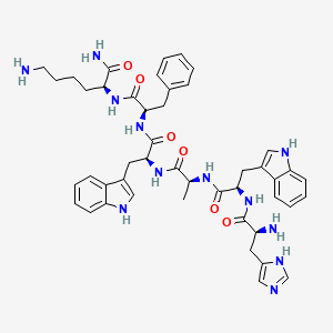 Chemical structure of Growth hormone releasing hexapeptide