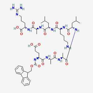 Chemical structure of (Fmoc-Glu⁷⁰,Ala⁷¹,⁷²,Lys⁷⁴)-C3a (70-77)