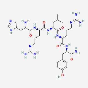 Chemical structure of (His³²,Leu³⁴)-Neuropeptide Y (32-36)