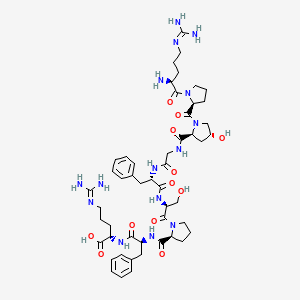 Chemical structure of (Hyp³)-Bradykinin