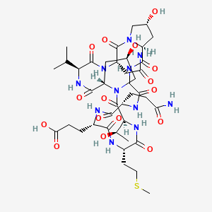 Chemical structure of Cyclo(-Glu-Met-Thr-Hyp-Val-Asn-Hyp-Gly-Gln)